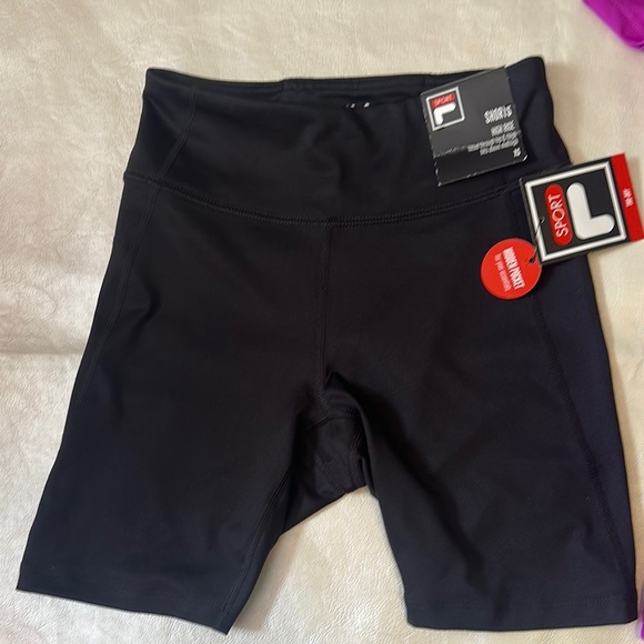 Fila Purple V-Neck Tee and Black Shorts Set - Picture 5 of 7